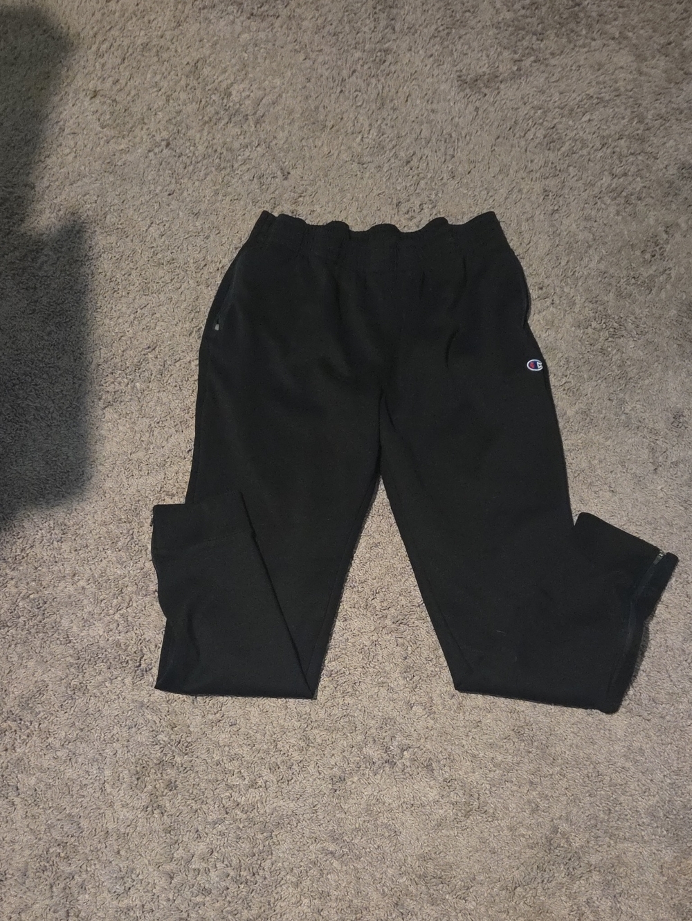 Champion Kids Black Jogger Sweatpants with Logo